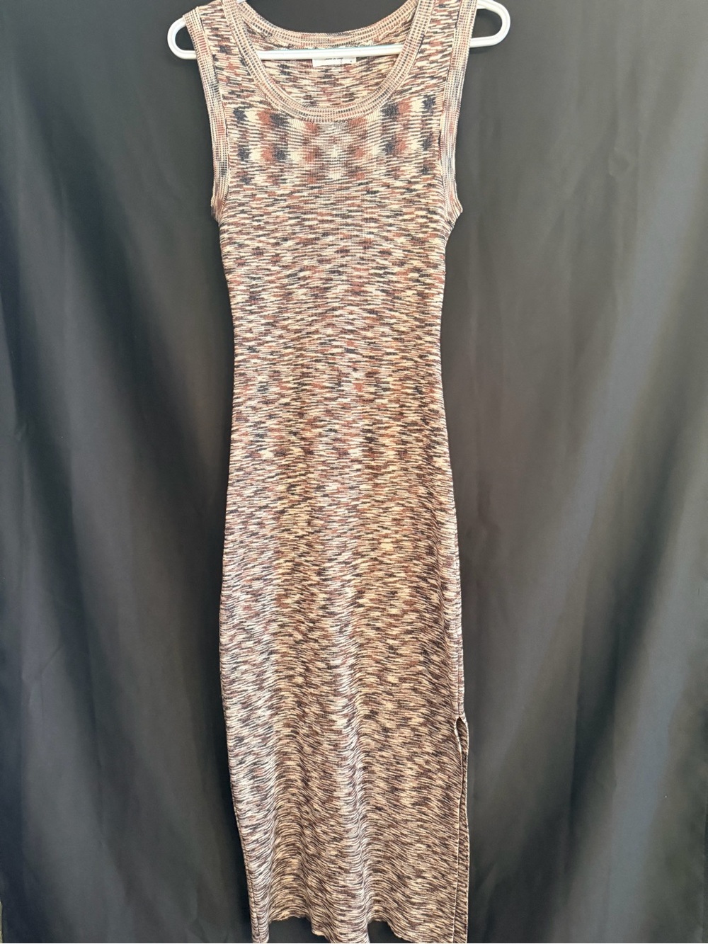 NWOT Sadie & Sage Space Dye Knit Midi Dress Brown Multi Size M